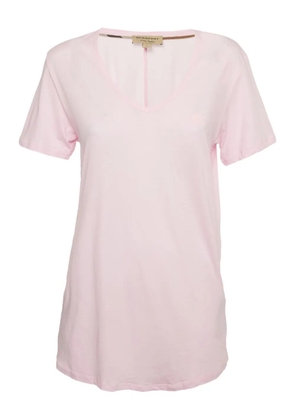Burberry Pre-Owned V-neck logo T-shirt - Pink