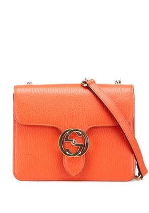 Gucci Pre-Owned 2016-2025 Small Dollar Calfskin Interlocking G crossbody bag - Orange