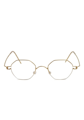 Lindberg geometric-frame glasses - Gold