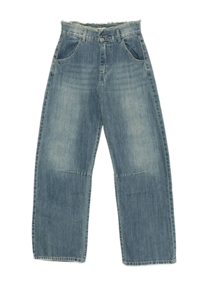 SO ALLURE frayed-detail jeans - Blue