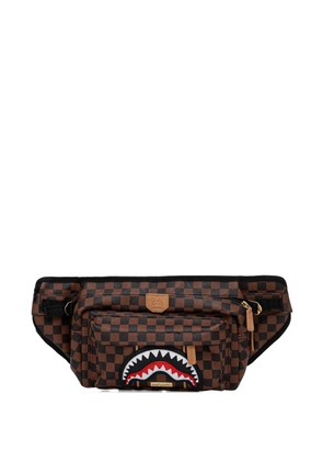 Sprayground checked-pattern belt bag - Brown