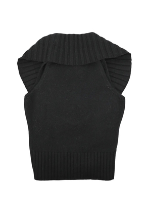 Cult Gaia Chen open-back ribbed top - Black