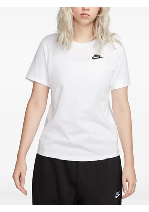 Nike logo-embroidered cotton t-shirt - White