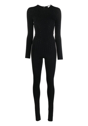 NISSA long-sleeve glitter-detail jumpsuit - Black