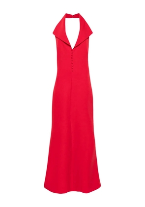 Atu Body Couture halter-neck button-front maxi dress - Red