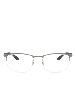 Ray-Ban RB6513 metal-frame rectangular glasses - Silver