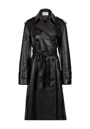 Nina Ricci leather trench coat - Black