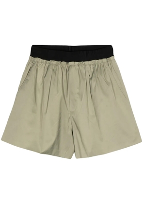 b+ab plissé effect shorts - Green