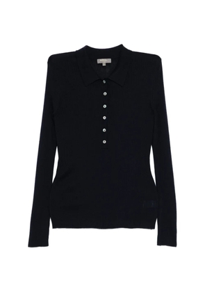 N.Peal ribbed polo top - Blue