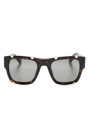 Philipp Plein Eyewear logo-engraved square-frame sunglasses - Brown