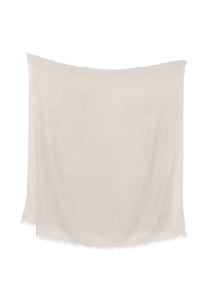 N.Peal fringed cashmere scarf - Grey