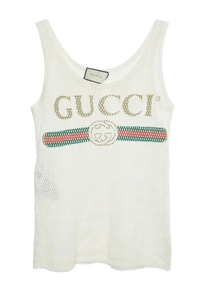 Gucci Pre-Owned logo tank top - Neutrals