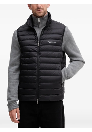 Armani Exchange zip-fastening quilted gilet - Black