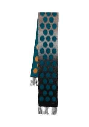 Paul Smith polka dot fringed scarf - Black