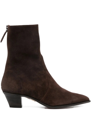 Aquazzura Brunswick suede ankle boots - Brown