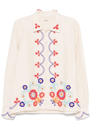 BODE Garden Party beaded shirt - Neutrals