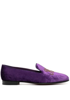 Ralph Lauren Collection Alonzo velvet-finish loafers - Purple