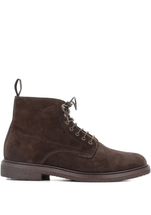 Henderson Baracco lace-up suede boots - Brown