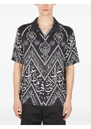 GmbH script-print short-sleeve shirt - Black