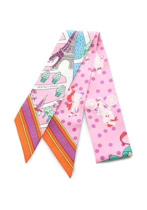 Hermès Pre-Owned 2000s Les Nouveaux printed ribbon scarf - Pink