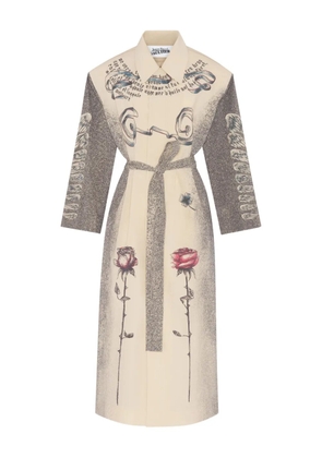 Jean Paul Gaultier Multi-Tatoo printed-belted trench coat - Neutrals