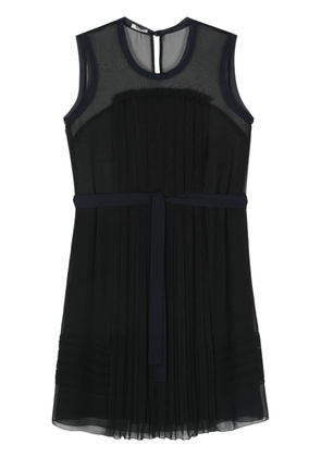 Miu Miu Pre-Owned 2010 pleated silk minidress - Black