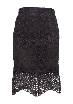 Burberry Pre-Owned embroidered pencil skirt - Black