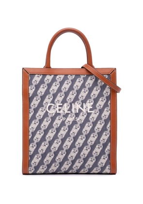 Celine Pre-Owned 2020 Small Canvas Triomphe Maillon Vertical Cabas satchel - Blue