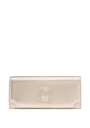 Malone Souliers metallic vivien jewel clutch bag - Gold