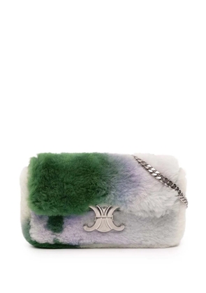 Celine Pre-Owned 2000-2025 Shearling Triomphe Chain shoulder bag - Multicolour