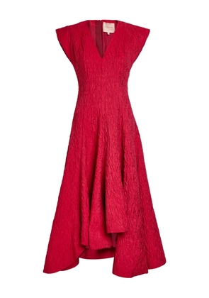 Roksanda Sapha V-neck asymmetric dress - Red