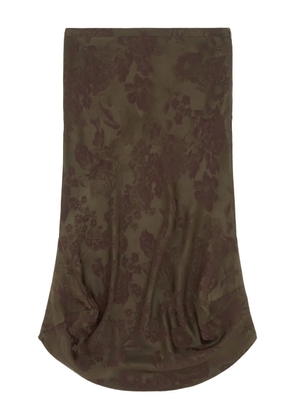 MM6 Maison Margiela jacquard midi skirt - Brown