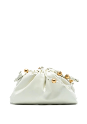 Bottega Veneta Pre-Owned 2012-2025 Brushed Calfskin Beaded Strap The Mini Pouch crossbody bag - White