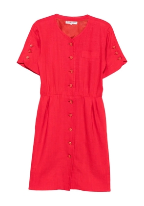 Saint Laurent Pre-Owned 1980s buttoned linen dress - Red