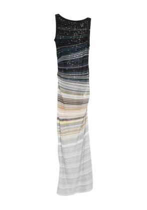 Missoni draped sleeveless maxi dress - Blue