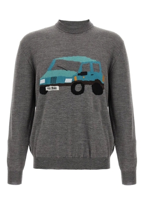 Magliano Pandino jacquard crew neck sweater - Grey