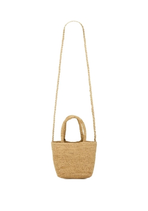Manebi raffia shoulder bag - Neutrals