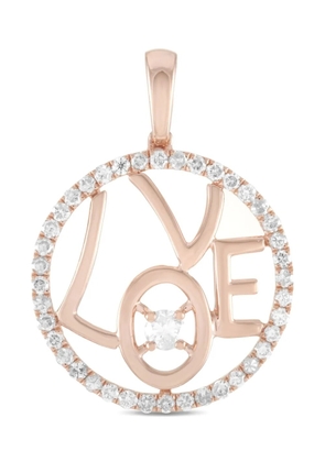 LB Exclusive 14K rose gold Love diamond pendant - Pink