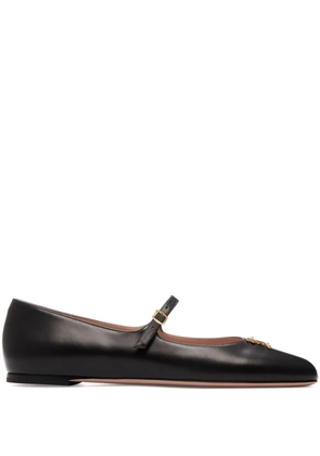 Bally heart-plaque ballerina shoes - Black