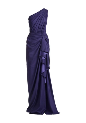 Tadashi Shoji one-shoulder ruffled maxi dress - Purple