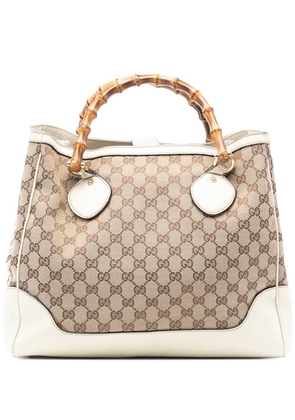 Gucci Pre-Owned 2016-2025 Medium GG Canvas Bamboo Diana tote bag - Brown