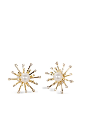 Helene Zubeldia pearl-embellished sunburst earrings - Gold