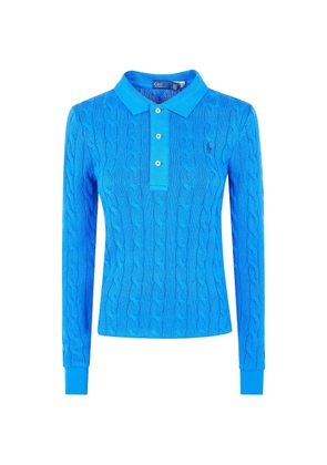 Polo Ralph Lauren cable-knit polo shirt - Blue