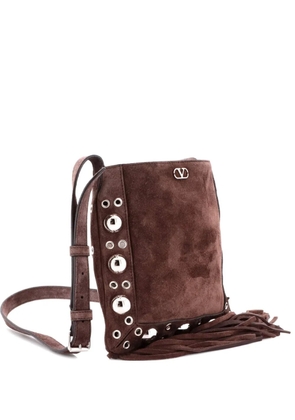 Valentino Garavani Pre-Owned Nellcote Shoulder Bag Studded Suede crossbody bag - Brown