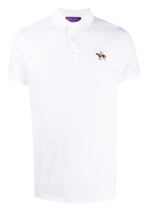 Ralph Lauren Purple Label logo embroidered polo shirt - White