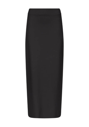 LouLou de Saison back-vent long straight skirt - Black