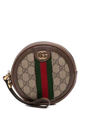 Gucci Pre-Owned 2016-2025 GG Supreme Ophidia Round clutch bag - Brown