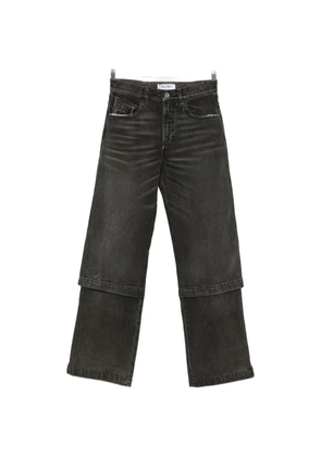 The Attico layered-effect jeans - Black