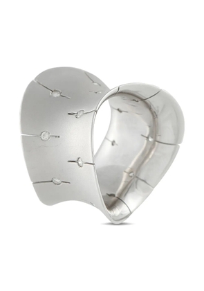 Roberto Coin Pre-Owned 18K white gold diamond convex ring - Silver