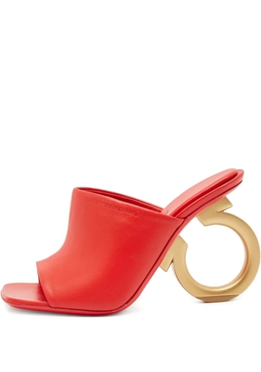 Ferragamo Pre-Owned 100mm leather heeled sandals - Red